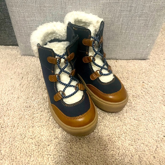 Toddler | Canvas | Sherpa-Trim | High-Top | Sneaker | Boot - Picture 7 of 8